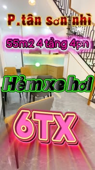 Townhouse Phường Tân Sơn Nhì 55m² giá 6 tỷ - Sẵn sàng vào ở ngay!