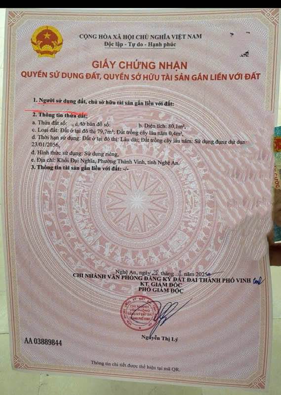 Đất nền Khối Đại Nghĩa, Phường Đông Vĩnh 80m² giá 2.85 tỷ - Mặt tiền rộng, hướng đông nam thoáng mát!