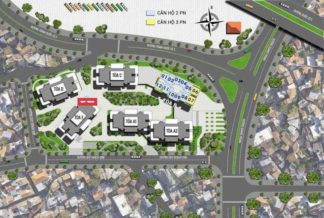 Căn hộ Chung cư Tecco Đán 72m² giá 1.95 tỷ - Tầng trung, view đẹp!