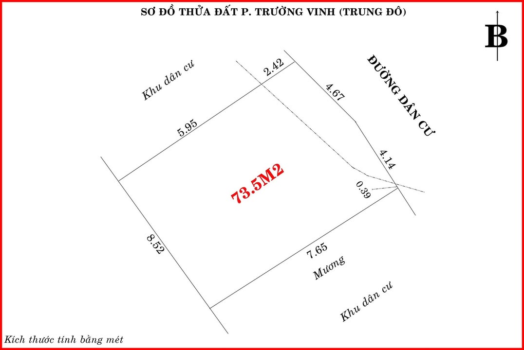 Nhà cấp 4 phường Trung Đô - 73.5m² giá 2.95 tỷ - Đường ô tô vào thoải mái!