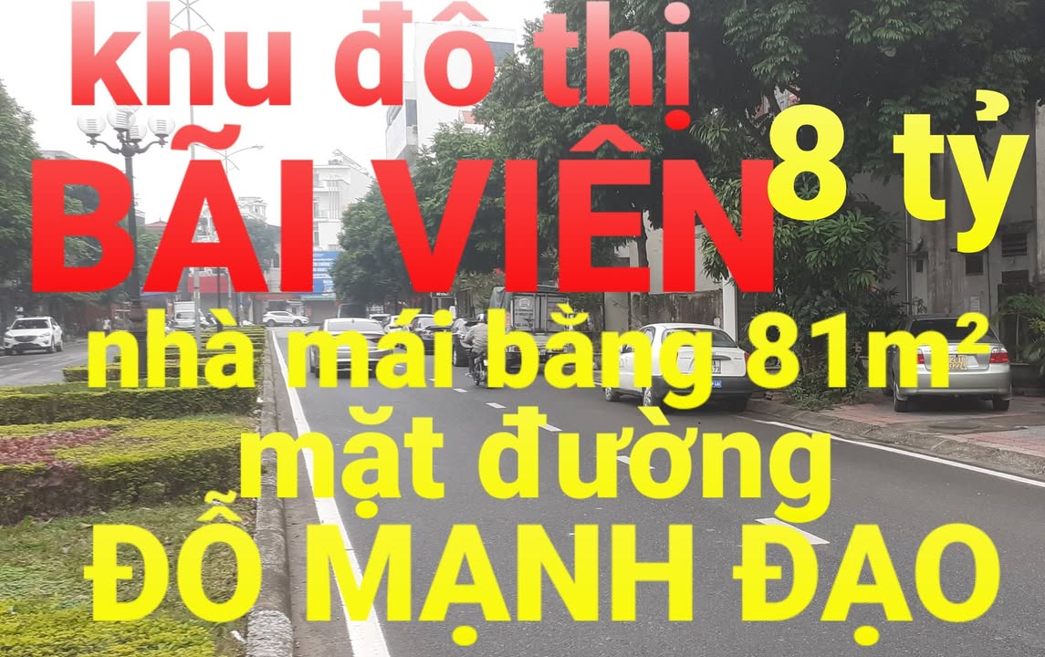 FrontHouse Đường Đỗ Mạnh Đạo Nam Định 81m² giá 8 tỷ - Kinh doanh đa ngành nghề!