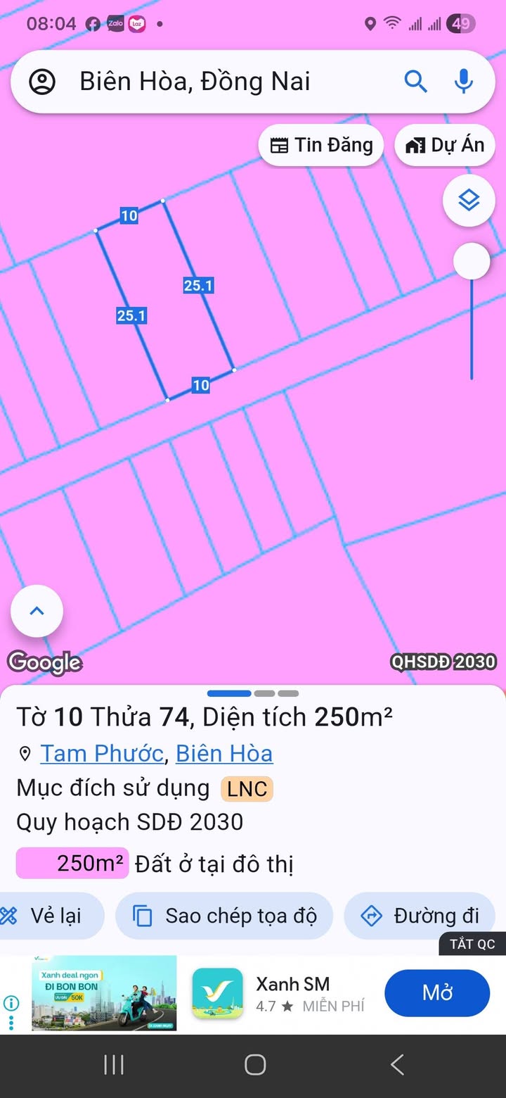 Đất nền Phường Tam Phước, 250m² giá 1.1 tỷ - Cơ hội đầu tư không thể bỏ lỡ!