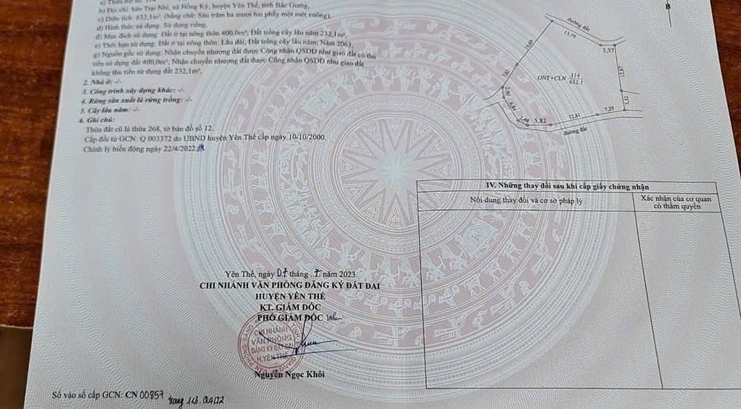 Đất nền Đồng Kỳ, Yên Thế, Bắc Giang 632m² chỉ từ 7xx triệu - Sổ hồng chính chủ!