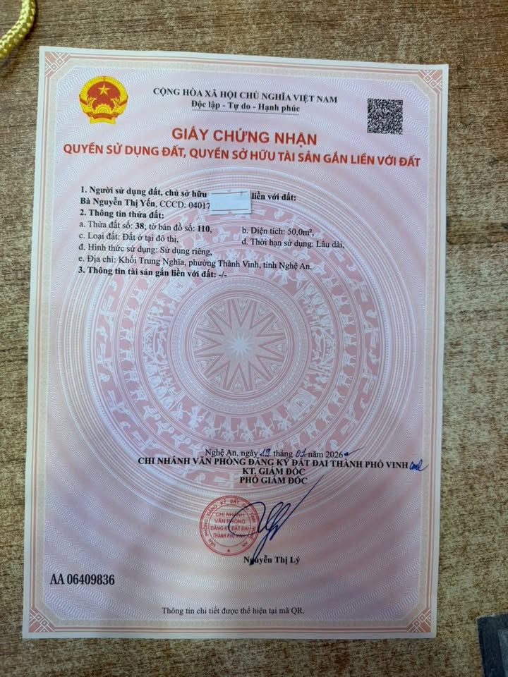 Nhà 3 Tầng Khối Trung Nghĩa, TP Vinh 50m² giá 3 tỷ - Sẵn sàng đón Tết!