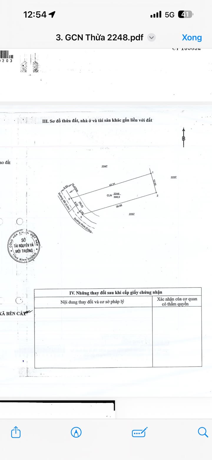 Đất thổ cư Hòa Lợi Bến Cát 420m² giá 2.6 tỷ - Cơ hội đầu tư hấp dẫn!
