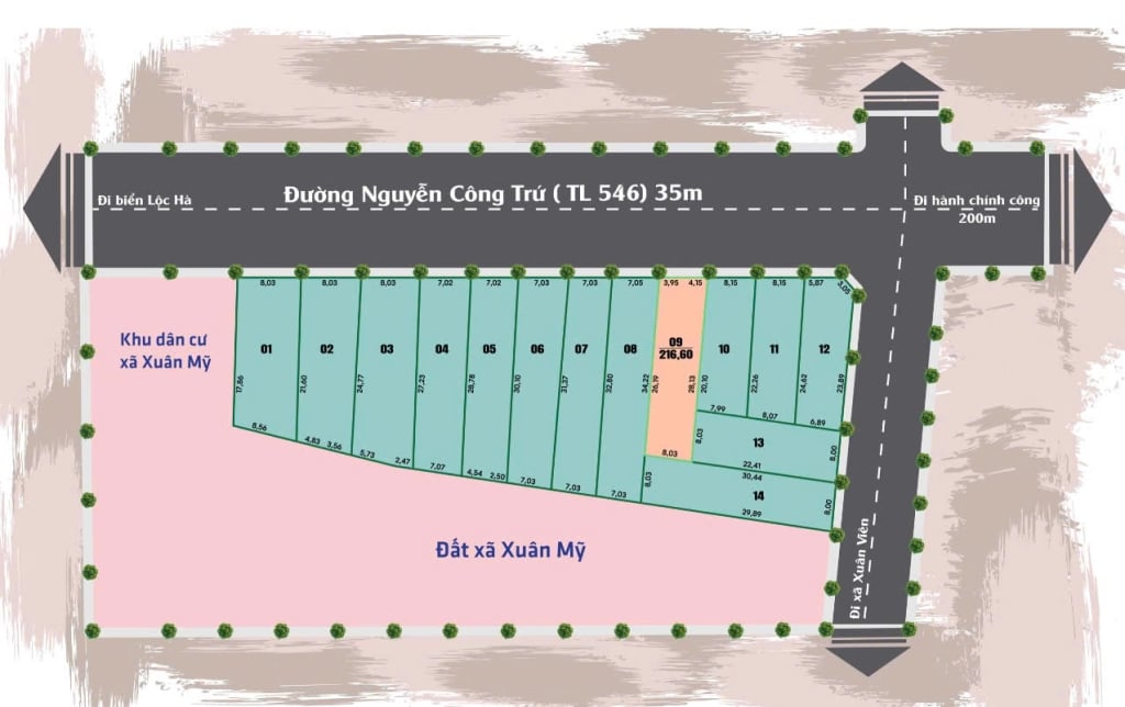 Đất nền Nghi Xuân 216.6m² giá 3.1 tỷ - Đầu tư sinh lời ngay!