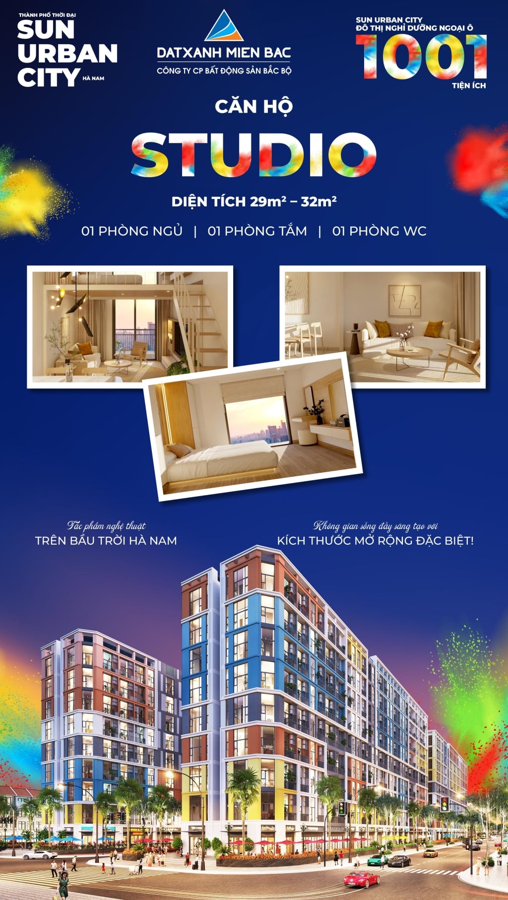 Căn hộ Sun Urban City Hà Nam 48m² giá 1.5 tỷ - Dòng tiền cho thuê hấp dẫn!