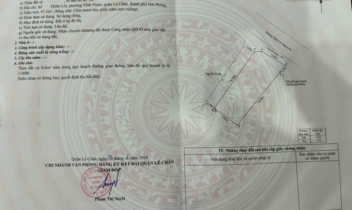 Lô đất FrontHouse mặt đường Thiên Lôi, 100m² giá 10.5 tỷ - Cơ hội kinh doanh tuyệt vời!