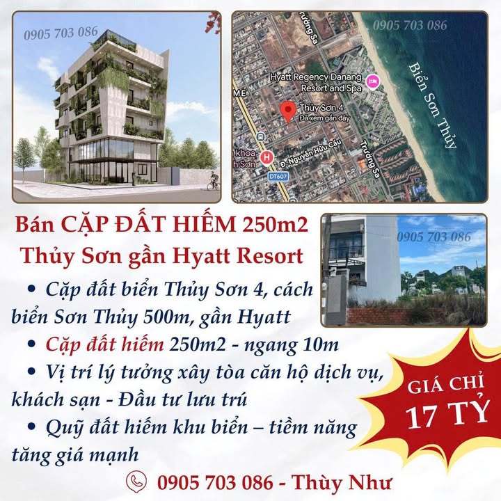 Đất nền mặt biển Sơn Thủy 250m² giá 17 tỷ - Cơ hội hiếm có!