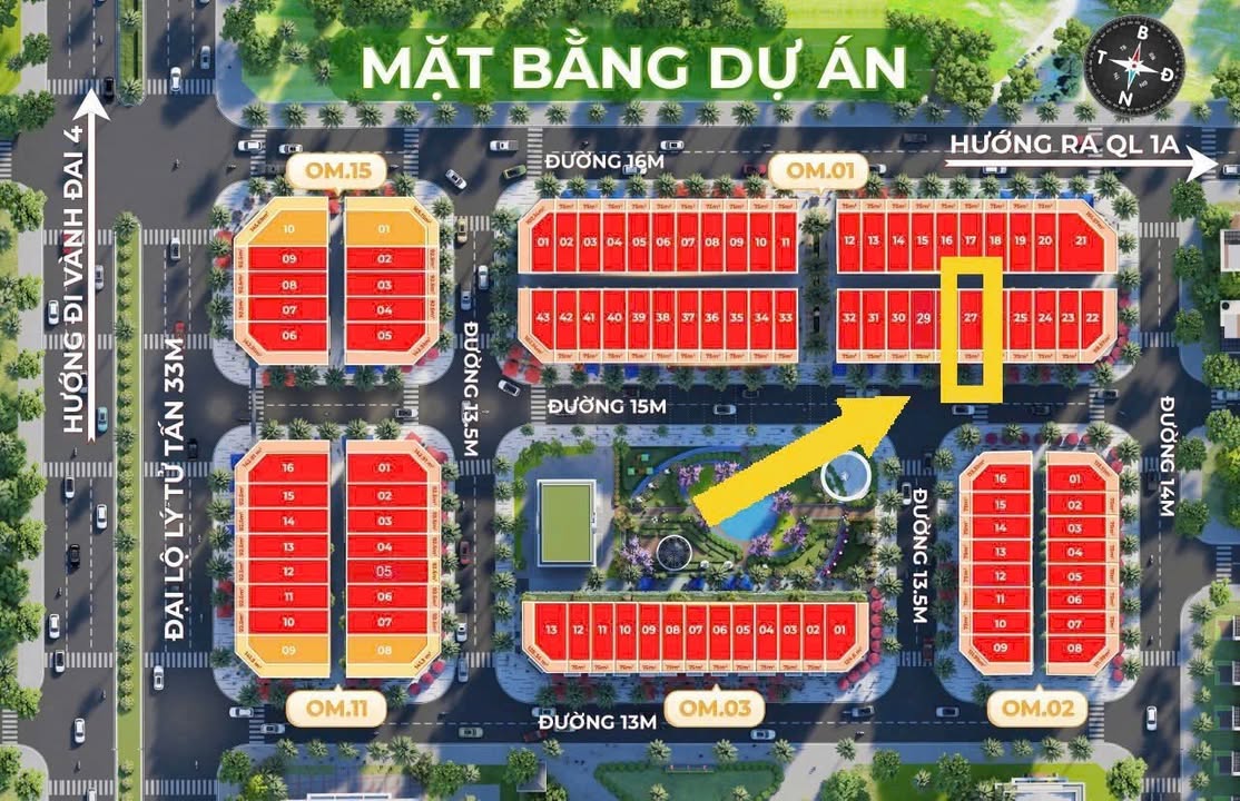 Shophouse HimLam Boulevard Thường Tín 75m² giá 14 tỷ - Mặt tiền đẹp, đối diện công viên!