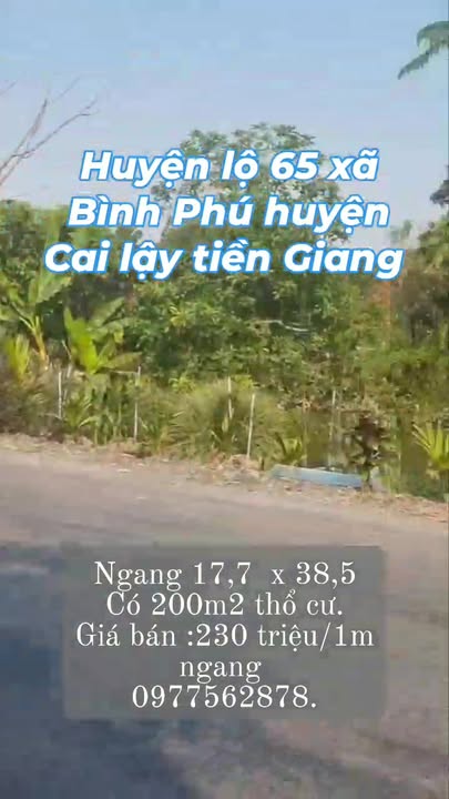 Đất mặt tiền huyện lộ 65, gần chợ Bình Thạnh, 680m² giá 4.071 tỷ - Cơ hội đầu tư tuyệt vời!