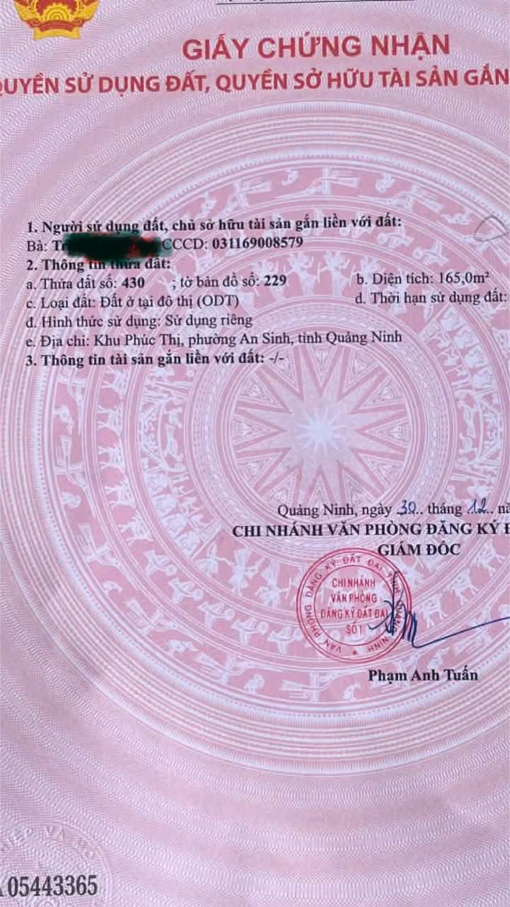 Đất nền An Sinh, Đông Triều 165m² giá 2xxx - Cơ hội đầu tư sinh lời!