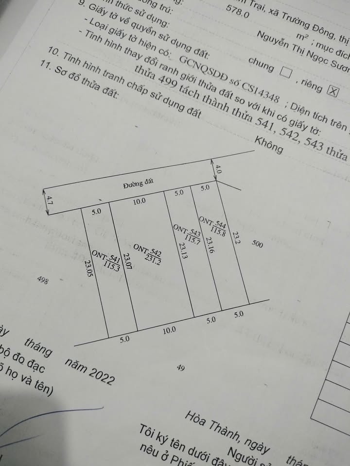 Đất thổ cư 100% tại Phường Long Hoa, Tây Ninh - Giá chỉ 1.25 tỷ!