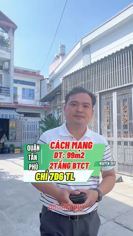 Nhà 2 tầng Cách Mạng - Tân Thành 99m² giá 7.92 tỷ - Đang cho thuê 20 triệu/tháng!