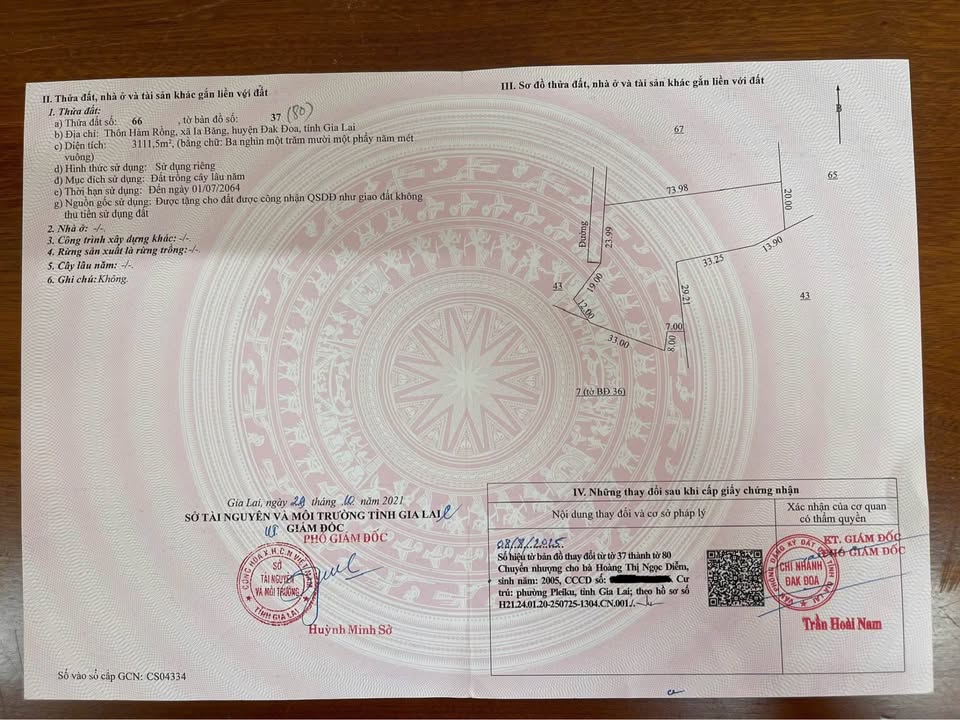 Đất nông nghiệp Phường Diên Hồng 3115m² giá 3.35 tỷ - Pháp lý rõ ràng