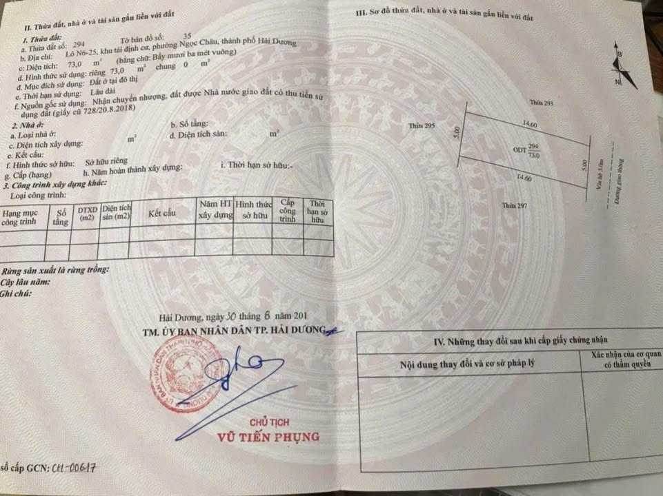 Đất nền khu Tái định cư Ngọc Châu, Hải Dương 73m² giá 3 tỷ - Vị trí thuận lợi cho gia đình!