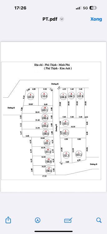 Đất nền Phú Thịnh, Kim Anh, Sóc Sơn 105m² giá chỉ 1,7 tỷ - Cơ hội đầu tư tuyệt vời!