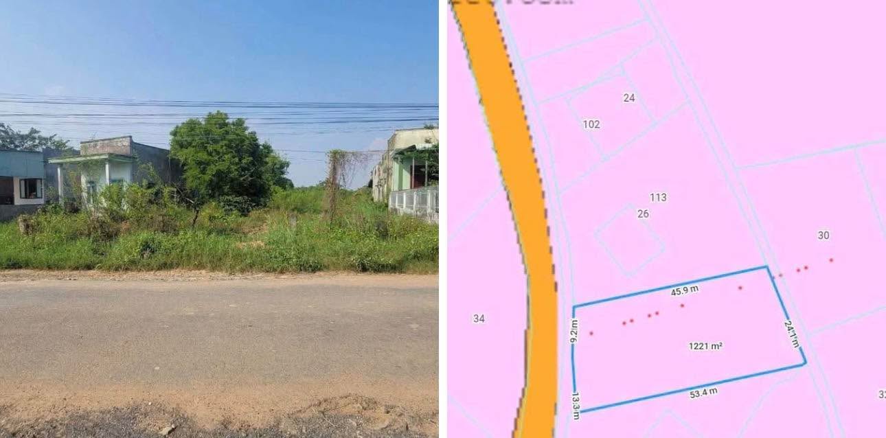 Đất mặt tiền nhựa Hàm Liêm 1212m² giá thỏa thuận - Đầu tư sinh lời hấp dẫn!