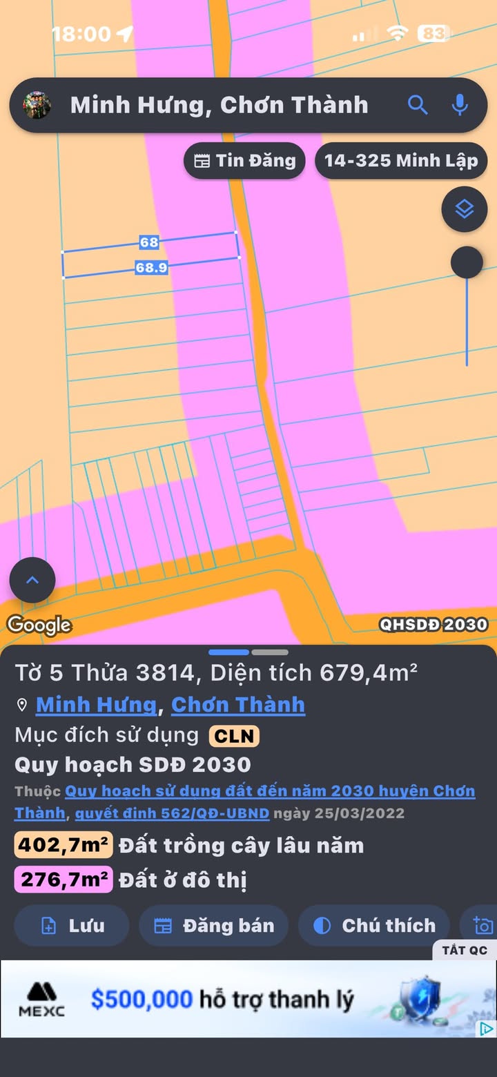 Đất nền Khu phố 5, Đường số 5, 680m² giá 600 triệu - Cơ hội đầu tư tuyệt vời!