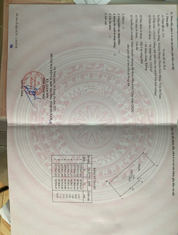 Đất du lịch Kim Thái, Vụ Bản 124m² giá 1.6 tỷ - Cơ hội đầu tư hiếm có!