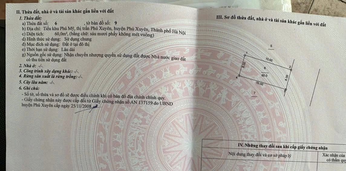 Đất nền xã Quang Hà, Phú Xuyên 60m² giá 4 tỷ - Cơ hội đầu tư hấp dẫn!