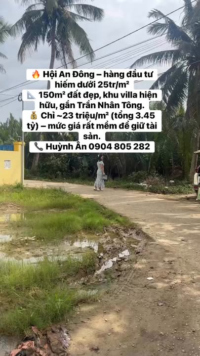 Đất nền Hội An Đông 150m² giá 3.45 tỷ - Cơ hội đầu tư hiếm có!