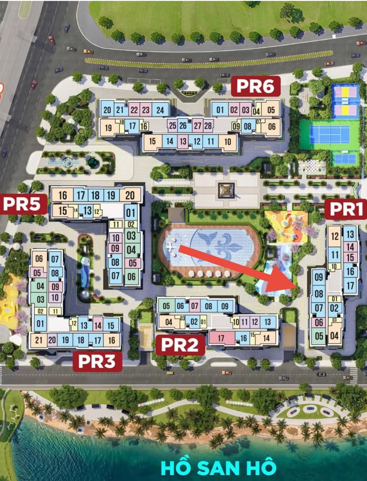 Căn hộ 2 phòng ngủ Vinhomes Ocean Park 74m² giá 5.02 tỷ - View bể bơi tuyệt đẹp!