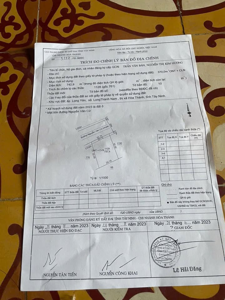 Đất thổ cư mặt tiền Nguyễn Văn Cừ, Phường Long Thành Trung, 728m² giá 15.96 tỷ - Cơ hội đầu tư tuyệt vời!