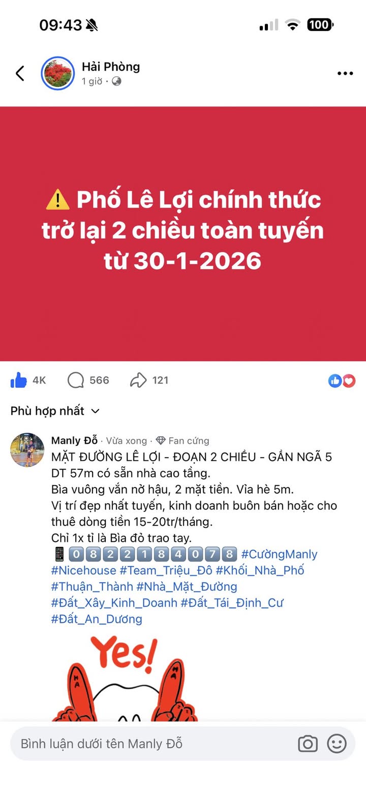 Mặt tiền kinh doanh Đường Lê Lợi, Thuận Thành 57m² giá 16 tỷ - Đầu tư sinh lời ngay!