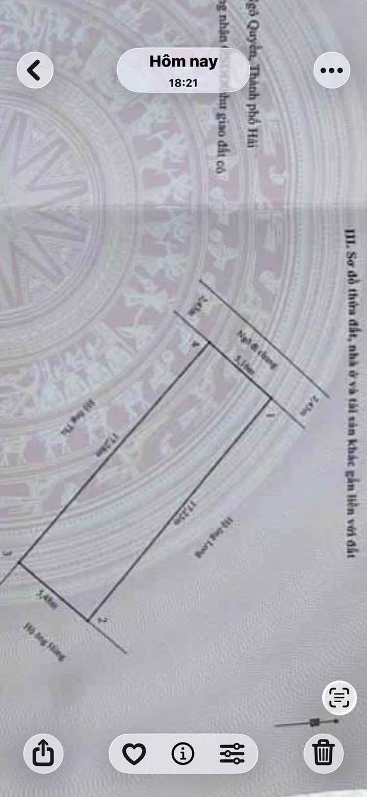 Bán đất 92m² tặng nhà 1,5 tầng mặt ngõ phố Đông Khê Ngô Quyền Hải Phòng - Giá chỉ 5,2 tỷ