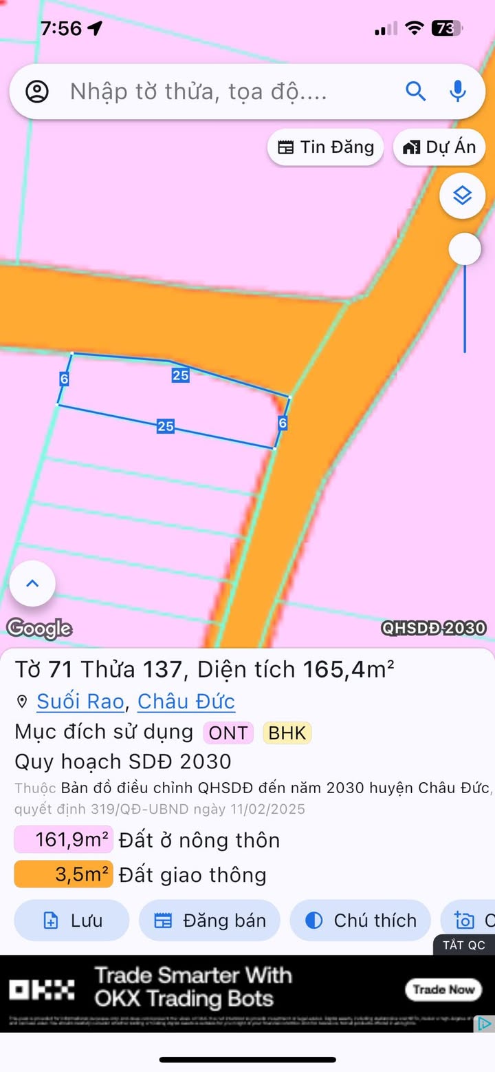 Đất nền Suối Rao Châu Đức 150m² giá chỉ 530 triệu - Cơ hội đầu tư hiếm có!