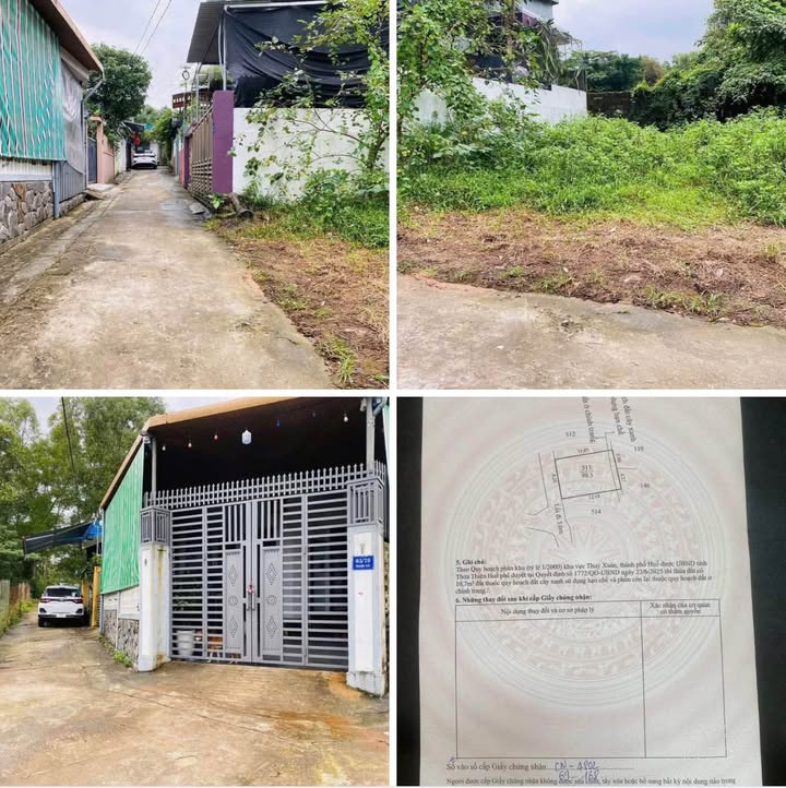 Đất kiệt Thanh Hải, Thủy Xuân, TP Huế 98,5m² giá 1,5 tỷ - Sổ hồng chính chủ!