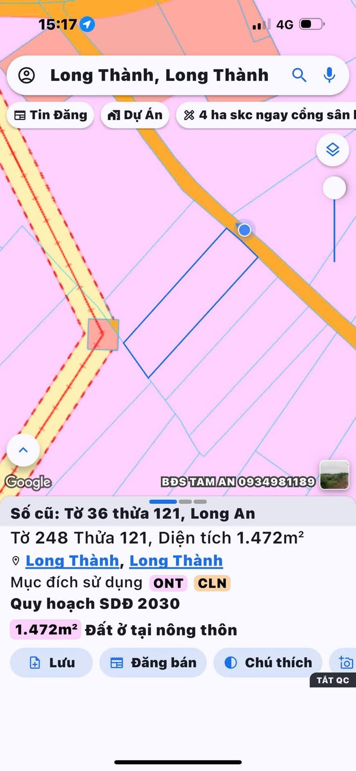 Đất thổ cư 200m² tại xã Long Tân, huyện Nhơn Trạch - Cơ hội đầu tư tốt!