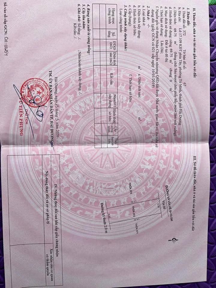 Đất nền Hải Lộc, Hậu Lộc 69.75m² giá chỉ 3 tỷ - Mặt tiền rộng, vị trí đẹp!