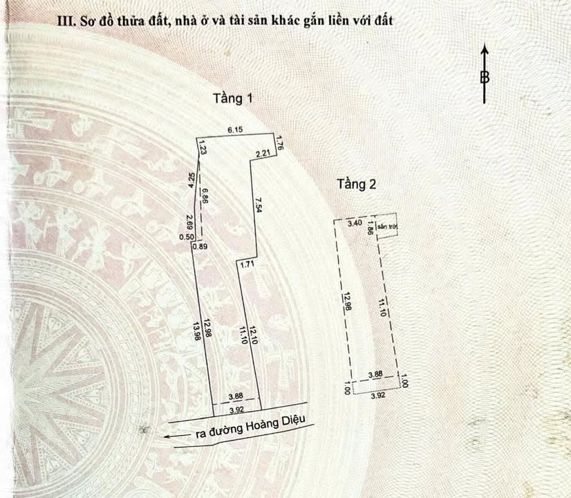 Nhà 2 tầng đường Hoàng Diệu, Hải Châu 93m² giá 5 tỷ - Gần chợ Mới, đầu tư sinh lời!