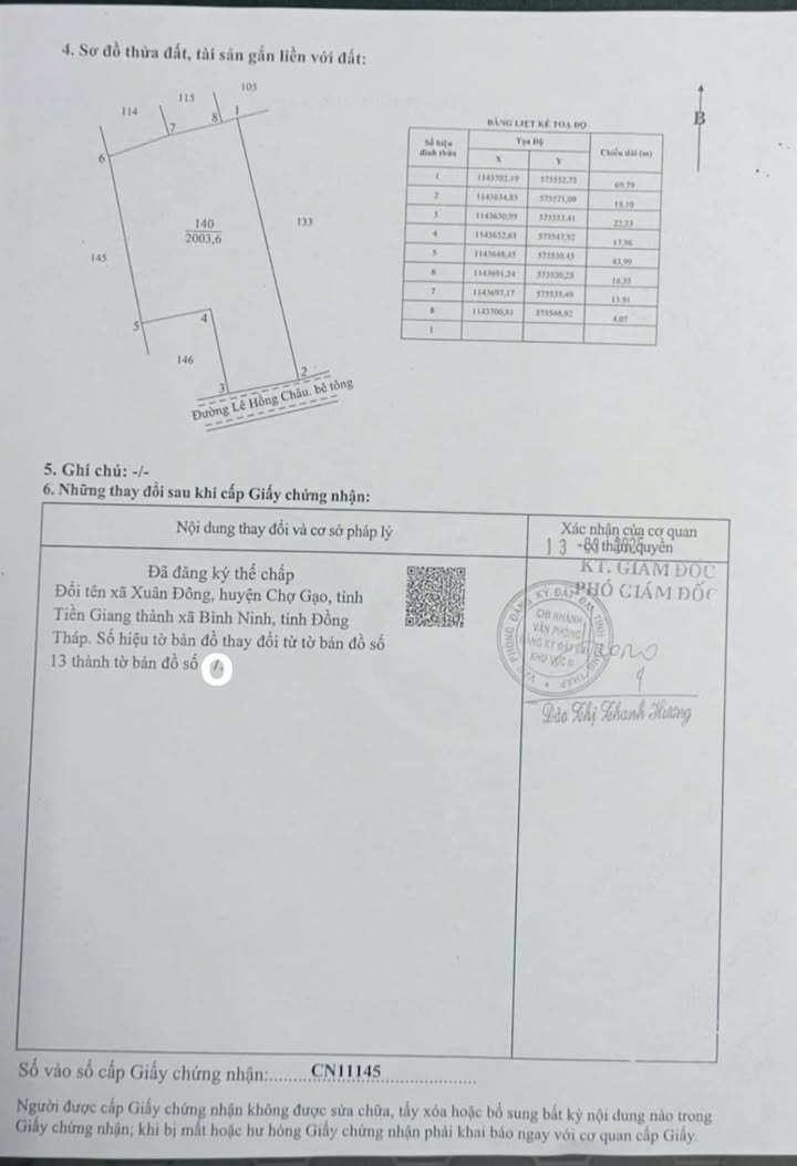 Đất thổ cư 100m² tại Xuân Đông, Chợ Gạo 2000m² chỉ 1.5 tỷ - Cơ hội hiếm có!