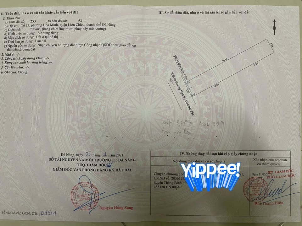 Đất nền kiệt Ngô Sỹ Liên, Đà Nẵng 70.7m² giá 2.65 tỷ - Pháp lý rõ ràng