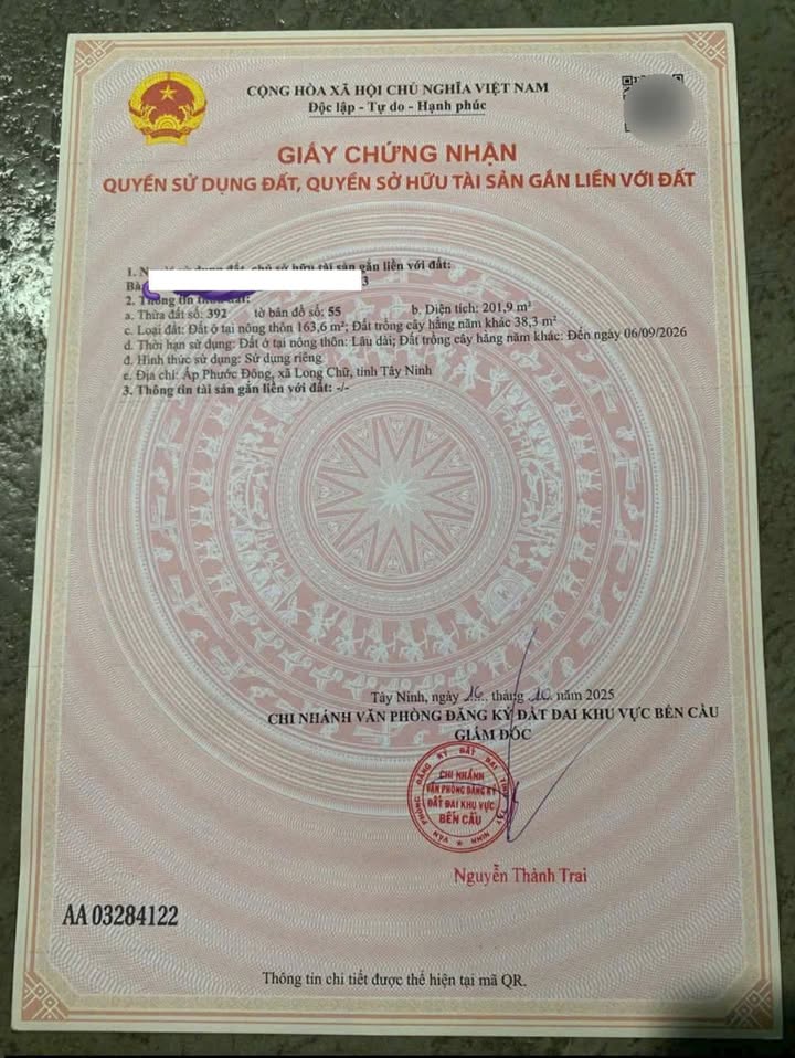 Đất mặt tiền nhựa Ấp Phước Trung, Tây Ninh 200m² giá 195 triệu - Đầu tư sinh lời hấp dẫn!