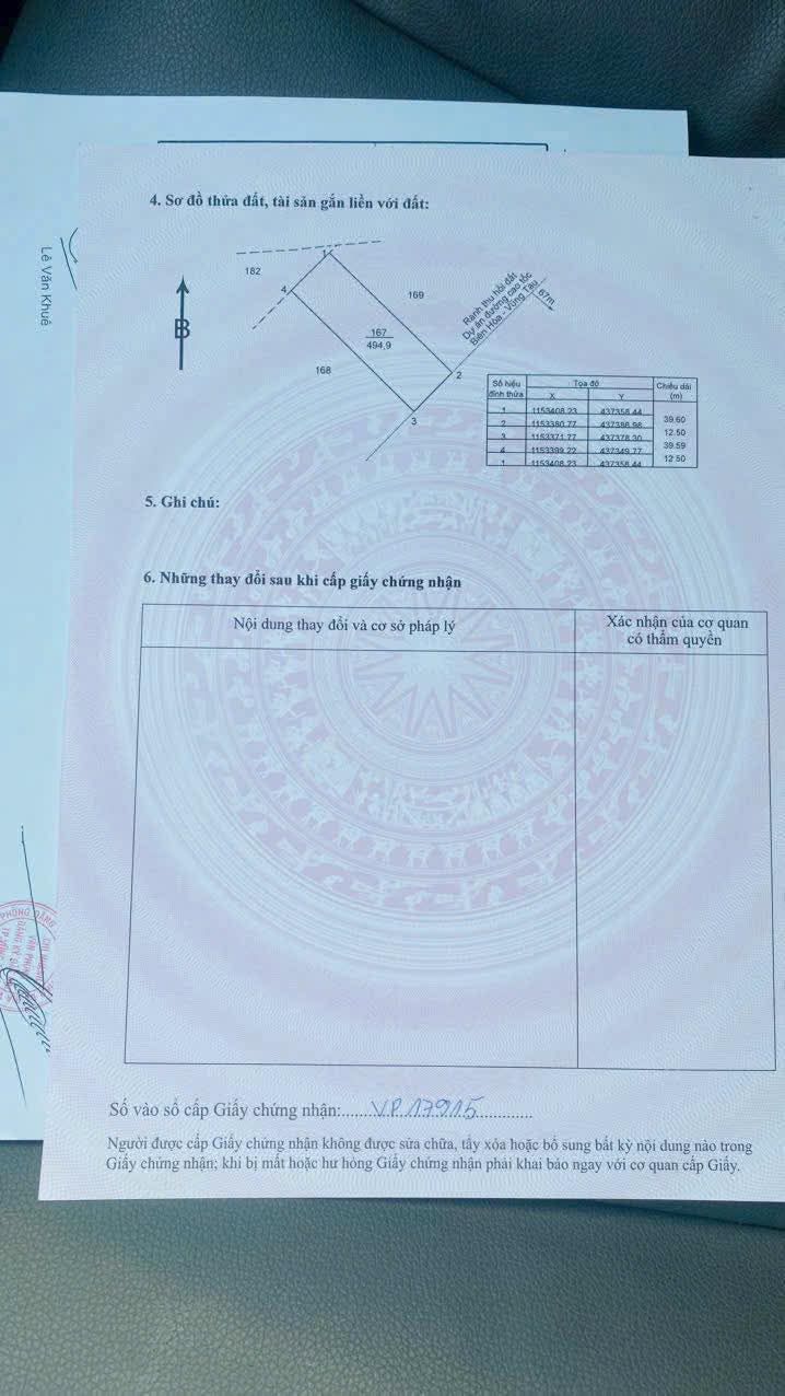 Đất mặt tiền hẻm 185 Phước Thắng 495m² giá 4.1 tỷ - Đầu tư lý tưởng gần cao tốc