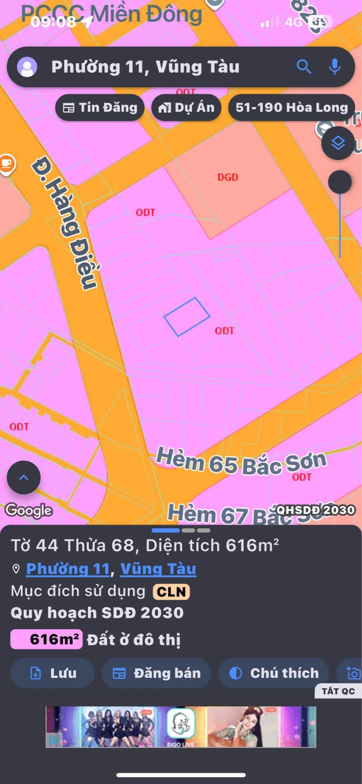 Đất nền đường Bắc Sơn, Phường 11, Vũng Tàu 65m² giá 800 triệu - Cần bán gấp!