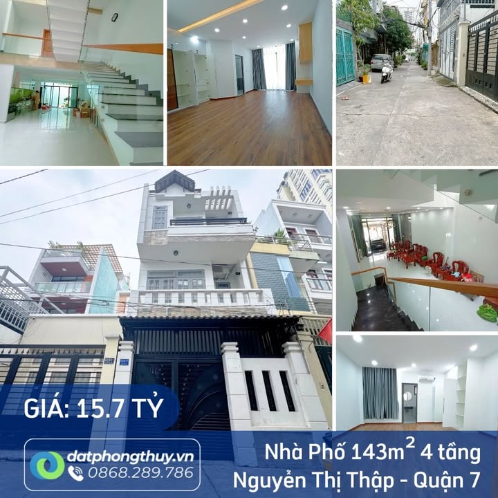 Nhà phố hẻm ô tô Nguyễn Thị Thập, Quận 7, 143m² giá 15.7 tỷ - Đầu tư sinh lời!