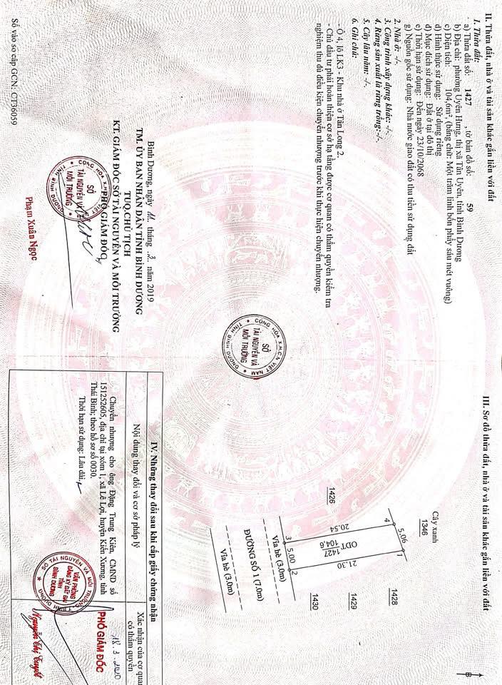 Đất nền KDC Tân Long 2, Phường Uyên Hưng, 104m² giá 1.65 tỷ - Chính chủ bán nhanh!