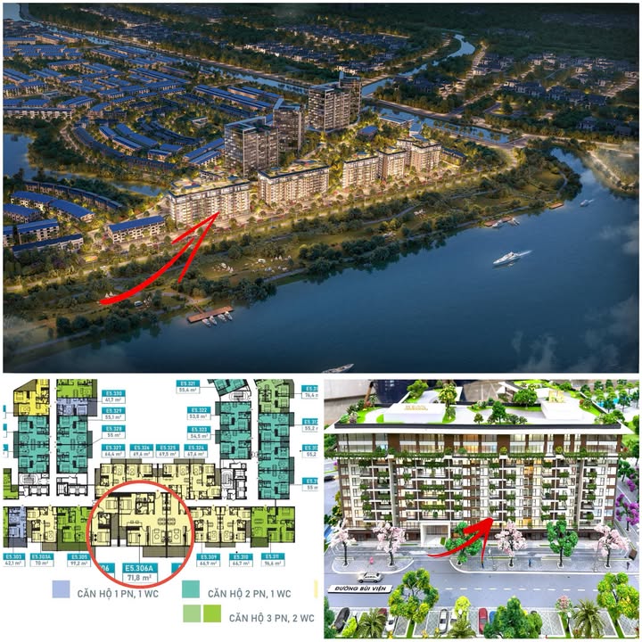 Căn hộ EcoRiverSide Hải Dương 71m² giá 3.3 tỷ - View sông Thái Bình mát mẻ