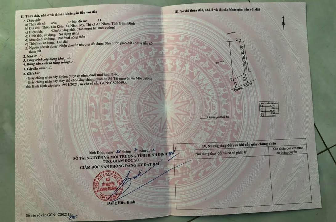 Đất nền Thôn Tân Kiều, Xã Nhơn Mỹ 92m² giá 400 triệu - Đầu tư sinh lời ngay!