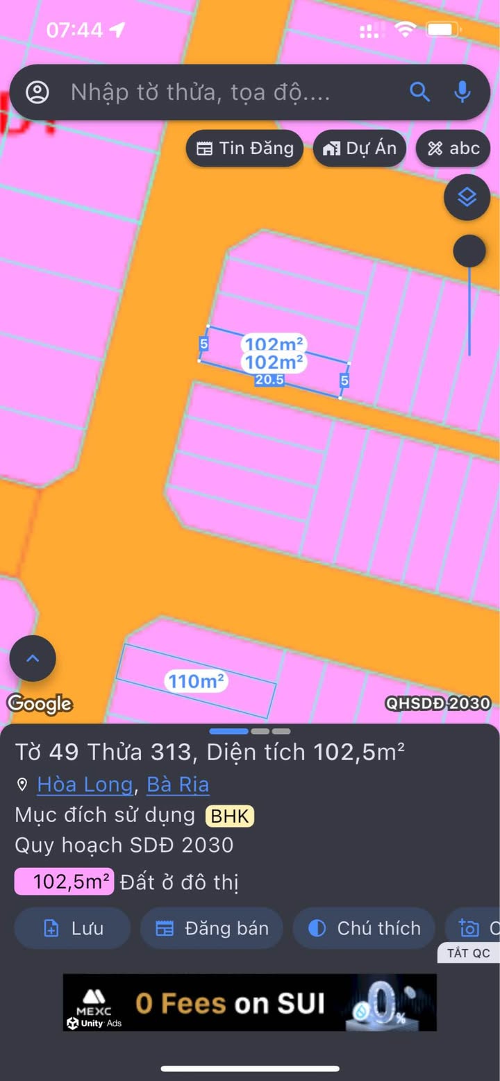 Đất nền Lô góc Thoát hiểm Lan Anh 5, Xã Bàu Chinh, 102m² - Giá cực tốt!