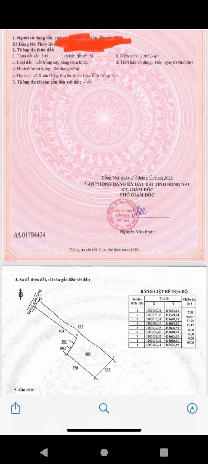 Đất nền 1500m² tại Xuân Hiệp, Xuân Lộc giá 1.5 tỷ - Đầu tư lý tưởng!