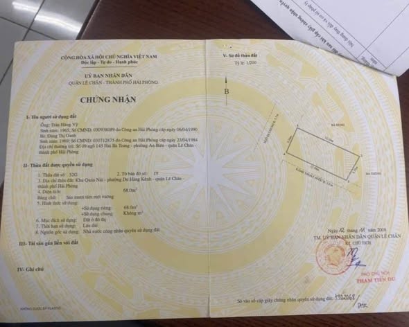 Đất nền mặt ngõ 229 Miếu Hai Xã, Hải Phòng 68m² giá 4.42 tỷ - Đỗ ô tô tránh nhau