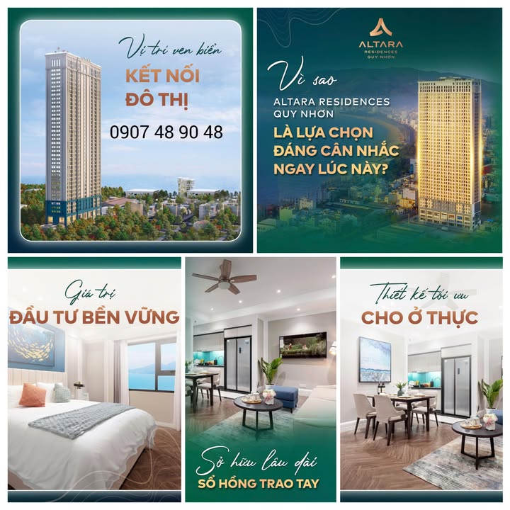 Căn hộ cao cấp ALTARA RESIDENCES Quy Nhơn 45m² giá 1.45 tỷ - Sẵn sàng vào ở!