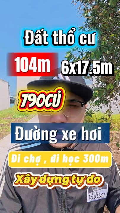 Đất thổ cư Mỹ Lộc, Tây Ninh 104m² giá 790 triệu - Bán gấp trước Tết!