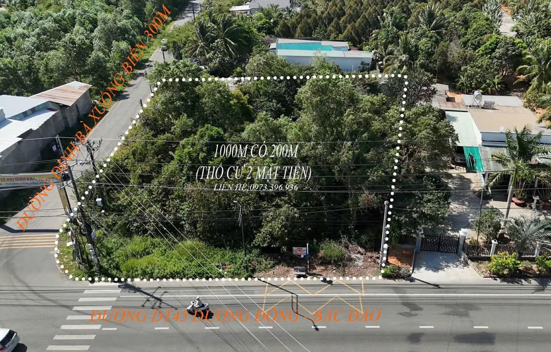 Đất nền Phú Quốc 1000m² giá 30 tỷ - Lô góc 2 mặt tiền gần biển